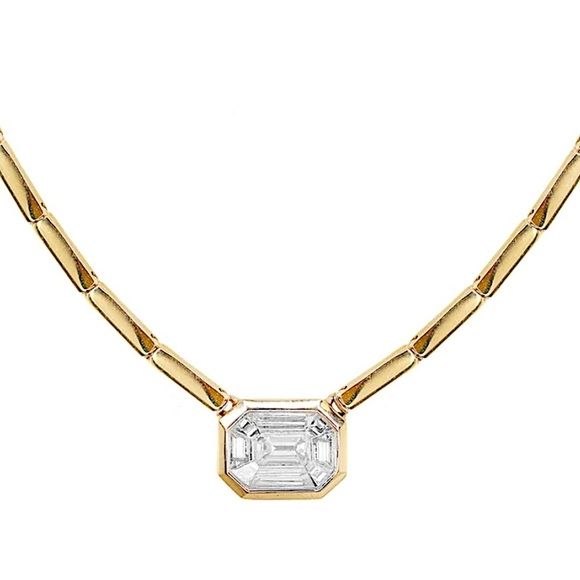 Bohemian Multilayer Crystal Pendant Gold Bar Heart Necklace - Picture 4 of 5